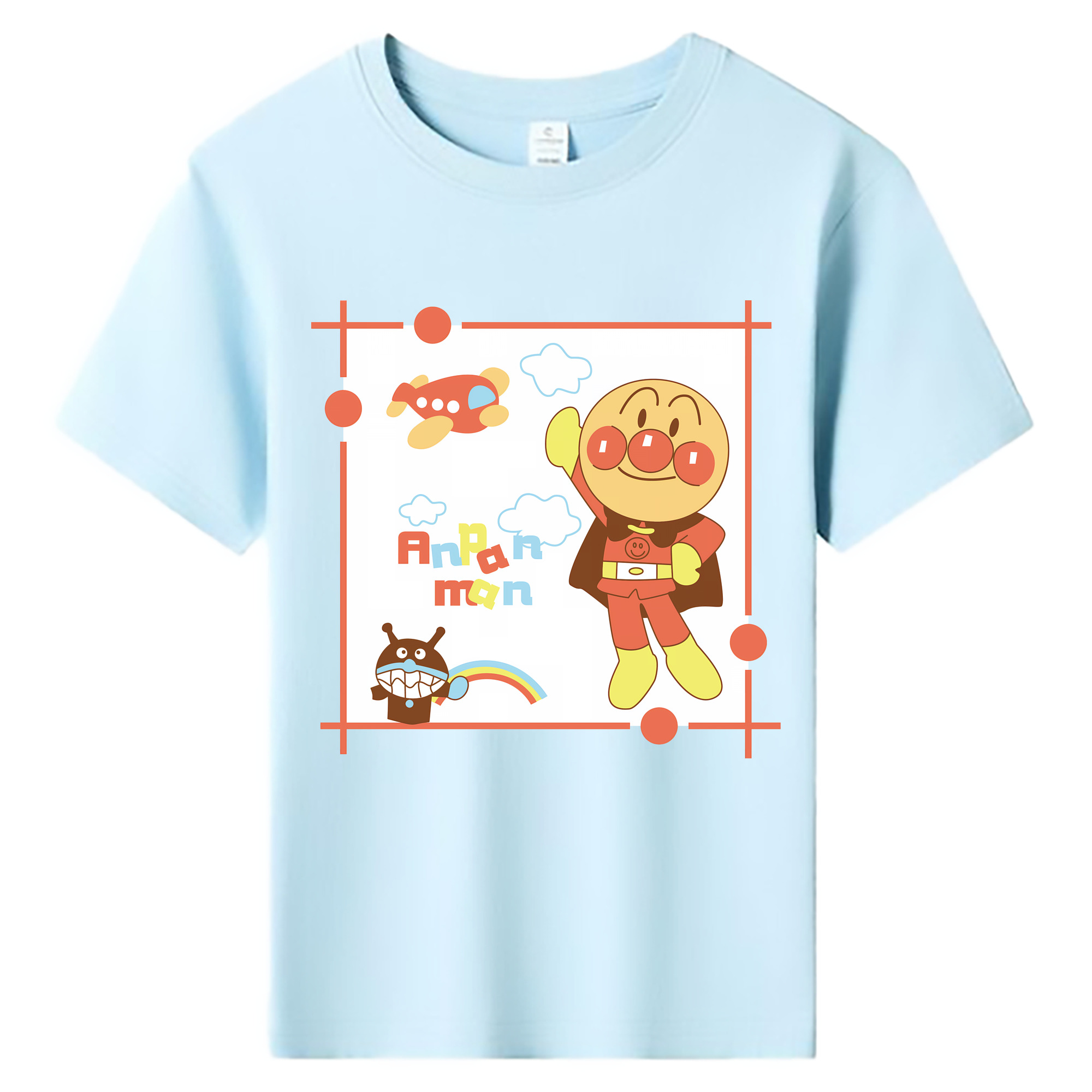 （画像用） アンパンマン Anpanman 綿100％キッズTシャツ（フロントプリント）